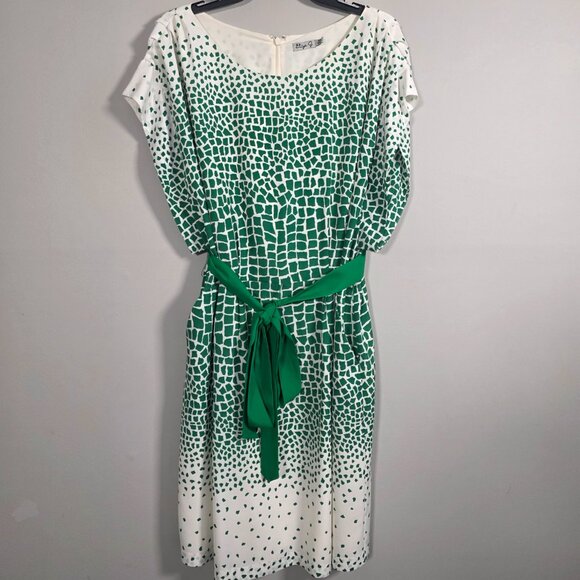 Eliza J Green & White Pocketed Dress, Size 18W‎ - Picture 3 of 9
